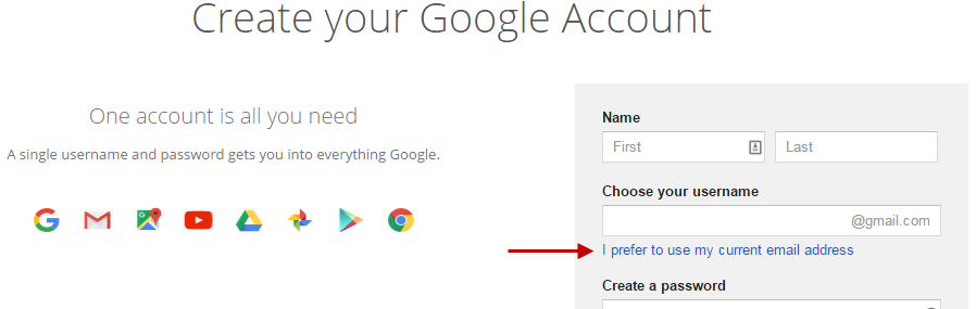 Signup for Google Account